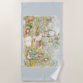 ミスター・マクレガーの庭のウサギのピーター ビーチタオル (正面)