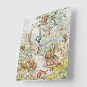 ミスター・マクレガーの庭のジェミマ・パドル・ダック スクエア壁時計 (傾斜)