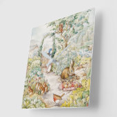 ミスター・マクレガーの庭のジェミマ・パドル・ダック スクエア壁時計 (傾斜)