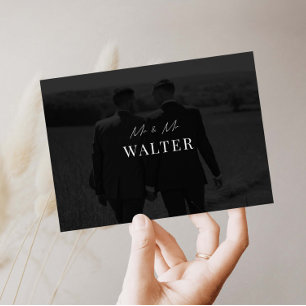 ミスター&ミスター結婚ズ写真サンキューカード サンキューカード