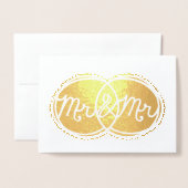 ミスター&ミスター結婚ズ – 内空白の部 箔カード (封筒付き正面)