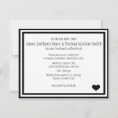 ミスター&ミスター 招待状 (裏面)