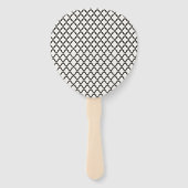 ミスター&ミセスのクラシックスクリプト幾何学結婚式 プログラム ハンドファン (裏面)