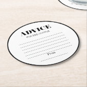 ミスター・ミセスのモダンアドバイス紙コースター ラウンドペーパーコースター (アングル)