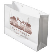 ミスター&ミセスエレガントバラクラシックゴールドフォイル新婚 ラージペーパーバッグ (正面アングル)