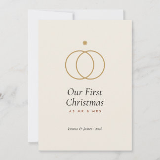 ミスター&ミセスカードとしての最初のクリスマス、新婚ゴ 招待状