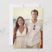 ミスター&ミセスビーチサンダルデイジービーチ結婚式写真 セーブザデート (裏面)