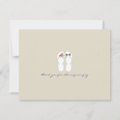 ミスター&ミセスビーチサンダルビーチ結婚式サンキューカード サンキューカード (裏面)