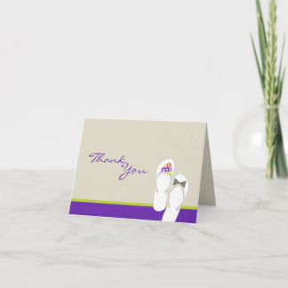 ミスター&ミセスビーチサンダルビーチ結婚式サンキューカード サンキューカード