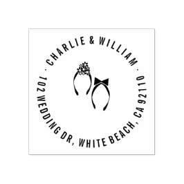 ミスター&ミセスビーチサンダルビーチ結婚式スタンプ ラバースタンプ