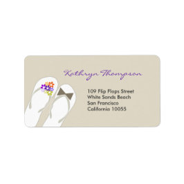 ミスター&ミセスビーチサンダルビーチ結婚式住所 シール