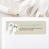 ミスター&ミセスビーチサンダルビーチ結婚式住所 シール (インサイチュ)