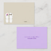 ミスター&ミセスビーチサンダルビーチ結婚式座席表 プレイスカード (正面/裏面)