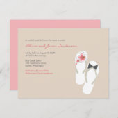 ミスター&ミセスビーチサンダルビーチ結婚式披露宴カード エンクロージャーカード (正面/裏面)