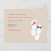 ミスター&ミセスビーチサンダルビーチ結婚式披露宴カード エンクロージャーカード (正面)