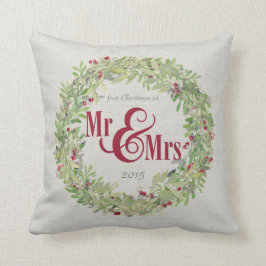 ミスター&ミセス名前をカスタムする/年リース クッション