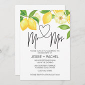 ミスター&ミセス婚約サマーレ婚約したモンズ 招待状 (正面/裏面)