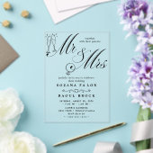 ミスター&ミセス結婚のアクリル招待状 アクリル招待状 (インサイチュ (ウェディング))