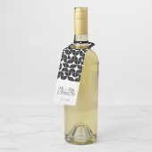 ミスター&ミセス結婚式の引き出物白黒MCMパターン ボトルネックタグ (アングル)