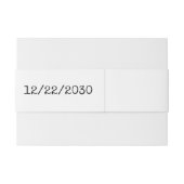 ミスター&ミセス結婚式招待状ベリーバンド 招待状ベリーバンド (裏面例)