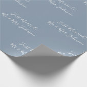 ミスター・ミセス・たった今結婚しました!ダスティブルー結婚ズ ラッピングペーパー (角)