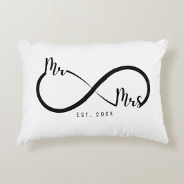 ミスター＆ミセス インフィニティ シンボル ホワイト アクセントクッション