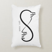 ミスター＆ミセス インフィニティ シンボル ホワイト アクセントクッション (正面(垂直))