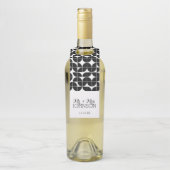 ミスター＆ミセス ウェディング ファブ 黒 白 MCM パターン ボトルネックタグ (ボトル)