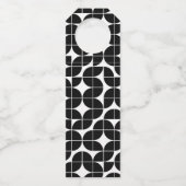 ミスター＆ミセス ウェディング フェイバー ブラック ホワイト MCM パターン ボトルネックタグ (裏面)