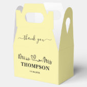 ミスター＆ミセス エレガント シンプル | 淡黄色 フェイバーボックス (オープン)