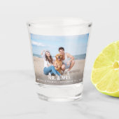 ミスター・ミセス・カスタム写真新人氏名結婚日 ショットグラス (正面)