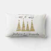 ミスター＆ミセス クリスマス - オーダーメイド 新婚夫婦へのギフト ランバークッション (裏面)