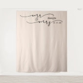 ミスター＆ミセス・クリーム ウェディングバックドロップ タペストリー (正面)