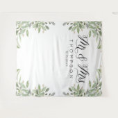 ミスター＆ミセス グリーナリー ウェディング バナー タペストリー (正面(横))