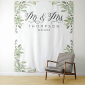 ミスター＆ミセス グリーナリー ウェディング バナー タペストリー (インサイチュ)