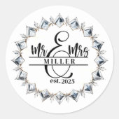 ミスター・ミセス・ステッカー ラウンドシール (正面)