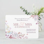 ミスター＆ミセス ピンク 挙式後ランチ招待状 招待状 (スタンド正面)