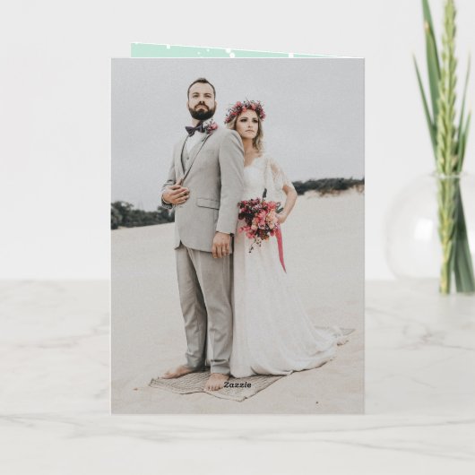 ミスター＆ミセス ファーストクリスマス ミストルトゥ 写真 ウェディング シーズンカード (裏面)