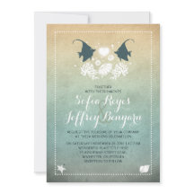 ミスター＆ミセス フィッシュ ビーチ ウェディング 招待状