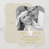 ミスター＆ミセス・フリップ・フロップス ビーチウェディング発表 招待状 (正面/裏面)