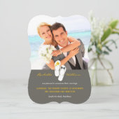 ミスター＆ミセス・フリップ・フロップス ビーチウェディング発表 招待状 (スタンド正面)