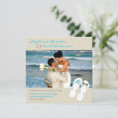 ミスター&ミセス・フリップ・フロップス ビーチウェディング発表 案内状 (スタンド正面)