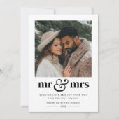 ミスター＆ミセス ホリデー ハート フォト シーズンカード (正面)