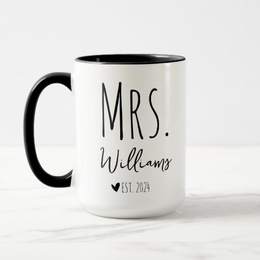 ミスター＆ミセス マグ カスタム カップル マグ 結婚 マグ (左)