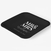 ミスター・ミセス・ミニマルシンプル・使い捨てモダン ペーパープレート (傾斜あり)