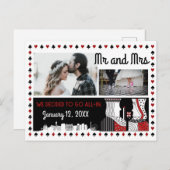 ミスター＆ミセス ラスベガス 極秘結婚発表 案内ポストカード (正面/裏面)