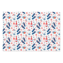 ミスター&ミセス・レッド・ブルー・シャンパンビーチサンダルビーチ