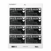 ミスター&ミセス・住所 シール (フルシート)