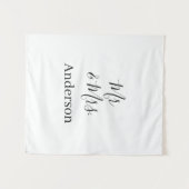 ミスター＆ミセス 姓 日付 年 結婚記念品 タペストリー (正面(横))