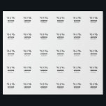 ミスター＆ミセス 姓 日付 年 結婚記念品 ラッピングペーパー<br><div class="desc">デザイン</div>